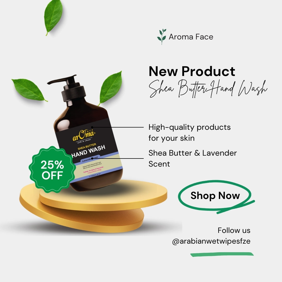 arOma Hand Wash, Shea Butter & Lavender, 500ml | Hydrating & Gentle | Paraben-Free | Long-Lasting Freshness