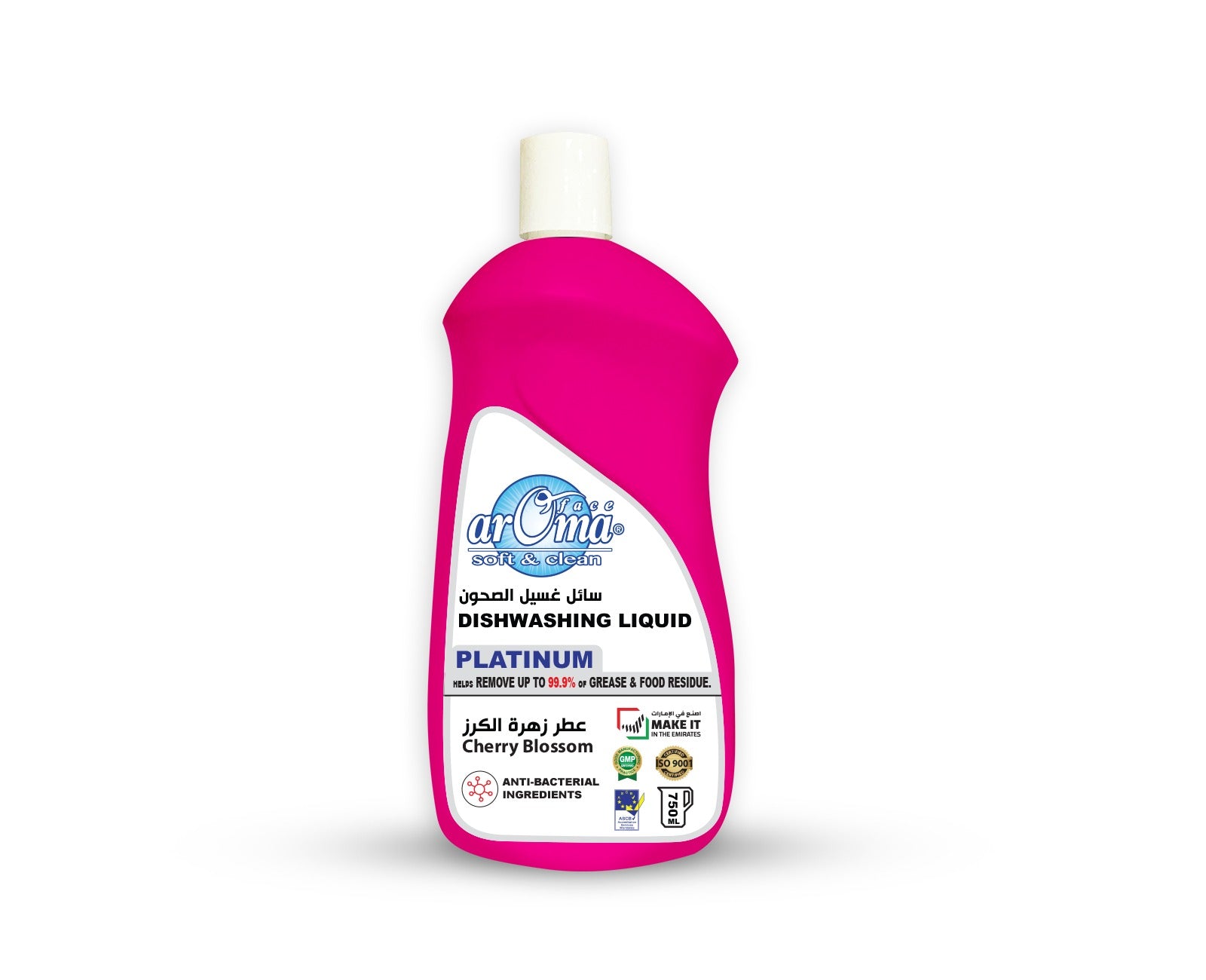 arOma face soft & Clean Dishwashing Liquid Rose 750ML